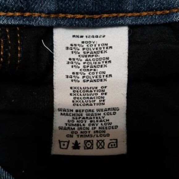 DKNY Greenwich Womens Sz 16 Denim Blue Jeans with Embroidery Mid Rise Skinny - Picture 5 of 11